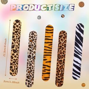 20 Pieces Animal Print Slap Bracelets Wild Animal Wristband For Kids and Adults